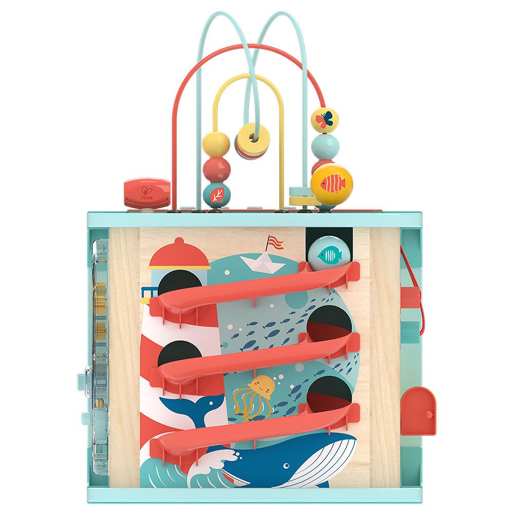 Hape - Explore & Learn Musical Wooden Activity Magic Cube Educational Toy